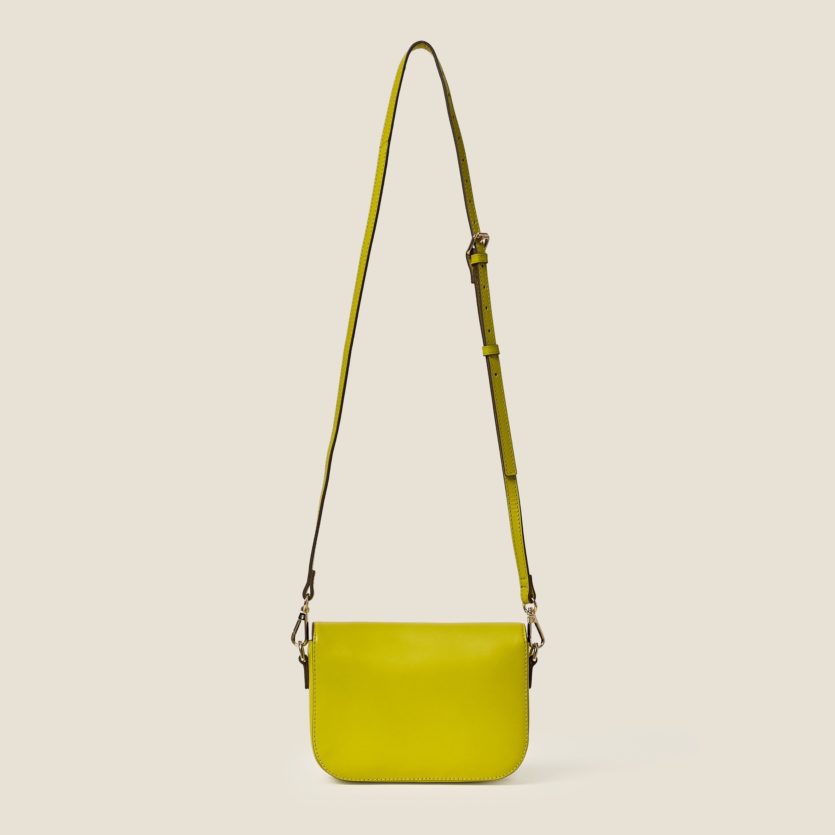 Mini Eclipse Leather Crossbody Bag - Chartreuse