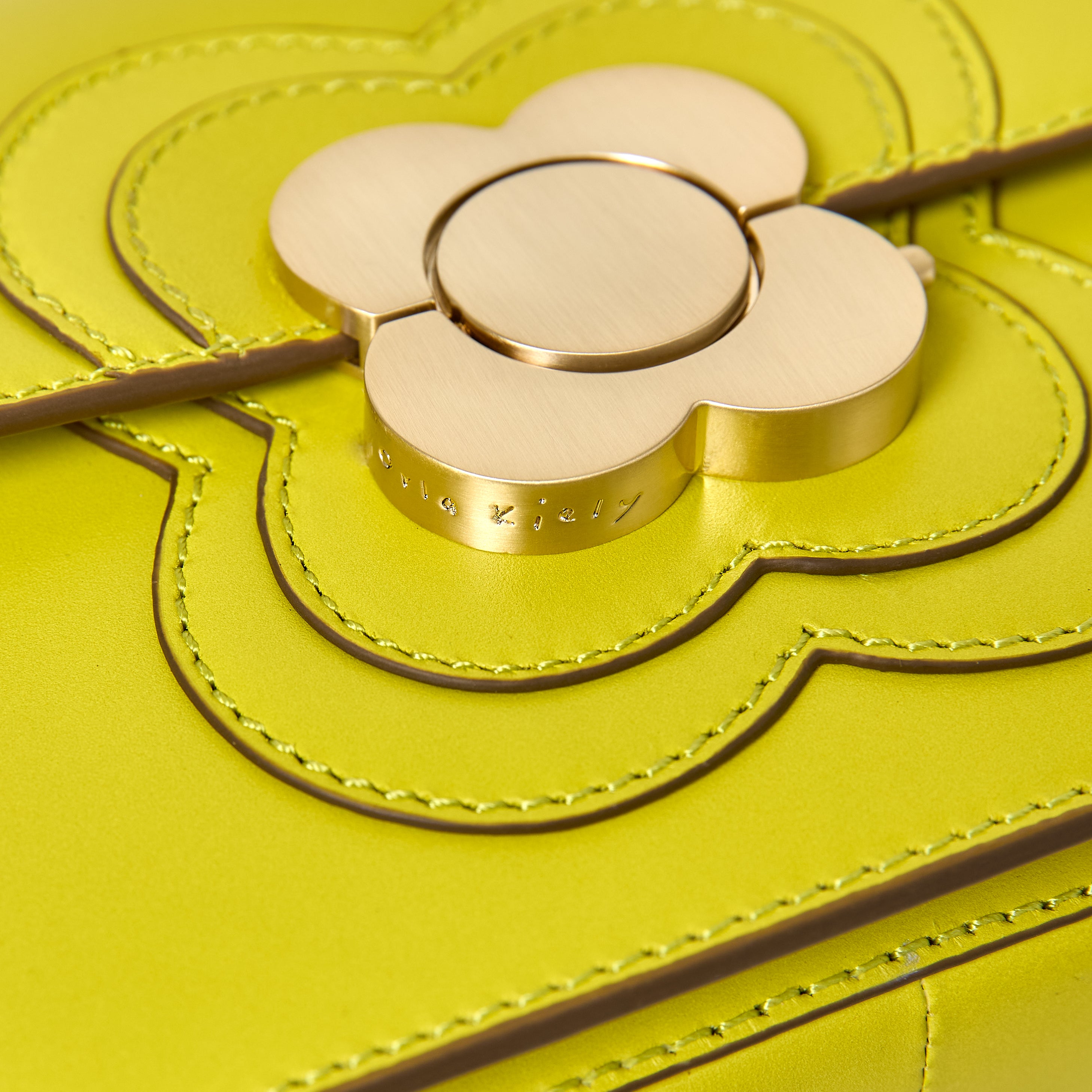 Mini Eclipse Leather Crossbody Bag - Chartreuse