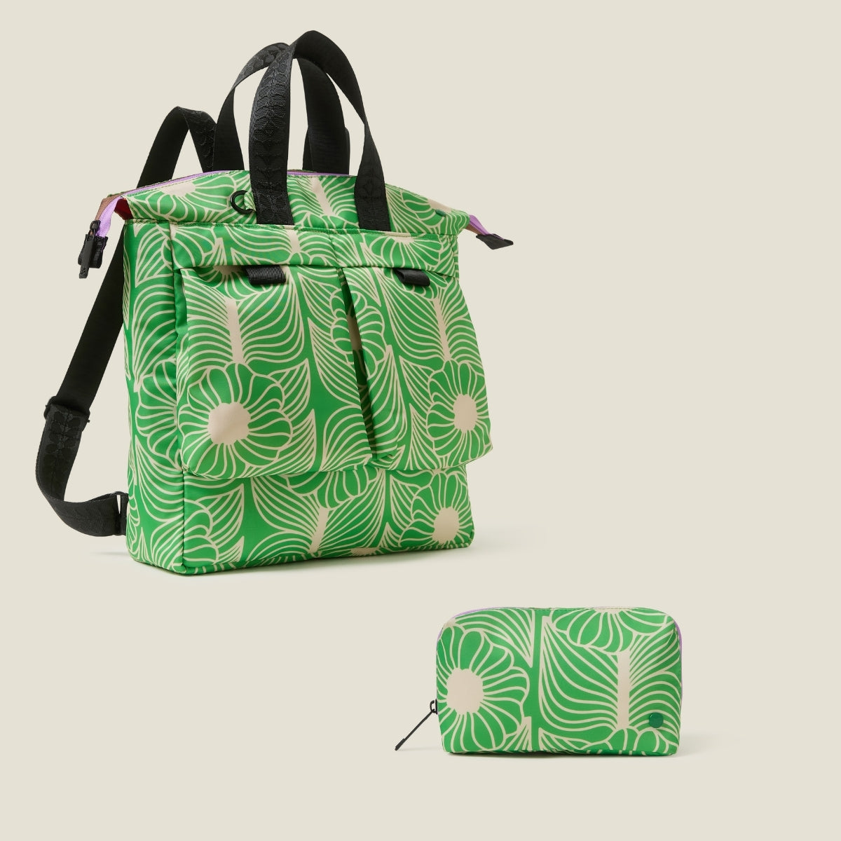 Axis Backpack & Beta Pouch Bundle - Moonflower Spring Green