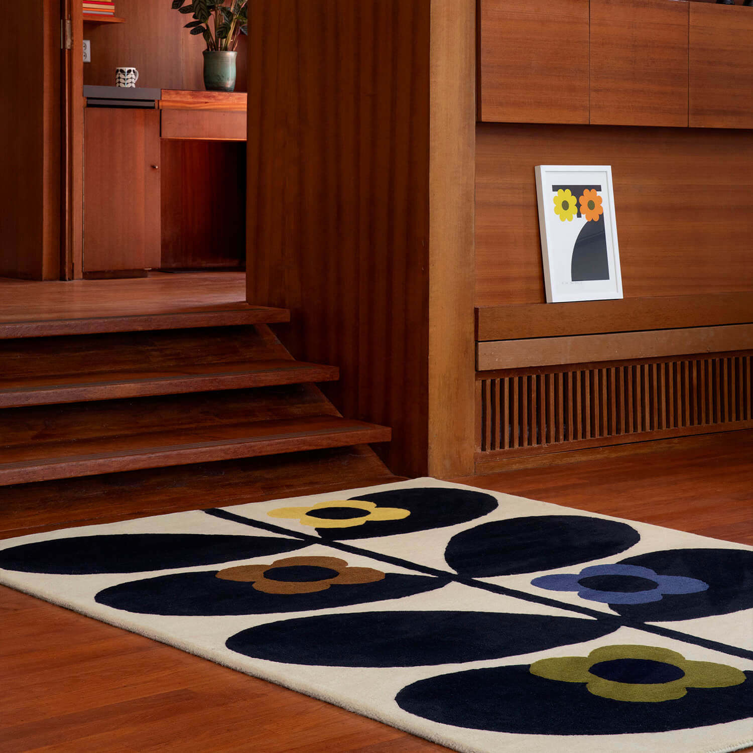 Orla Kiely Wild Rose Fawn Rug