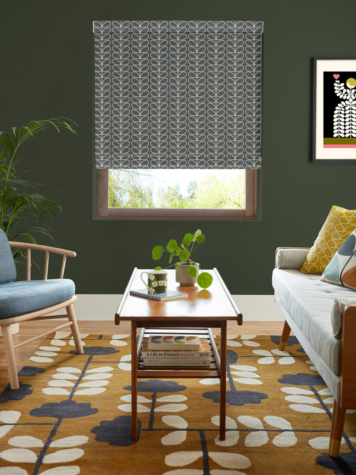 Linear Stem Cool Grey Made to Measure Roman Blind