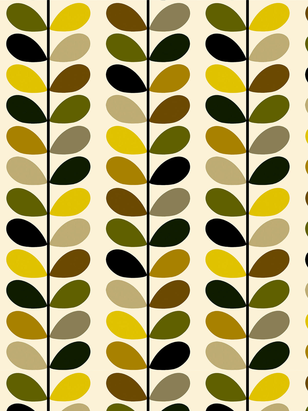 Multi Stem Yellow Made to Measure Curtain