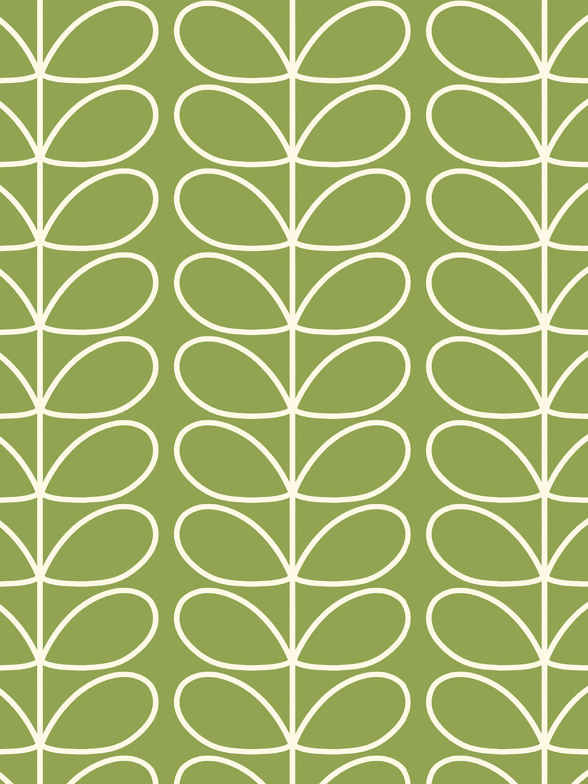 Chalky Green Jumbo Linear Stem Made to Measure Curtain