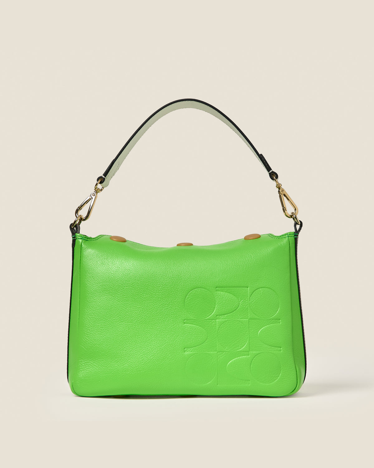 Small Softie Leather Shoulder Bag - Lawn Green