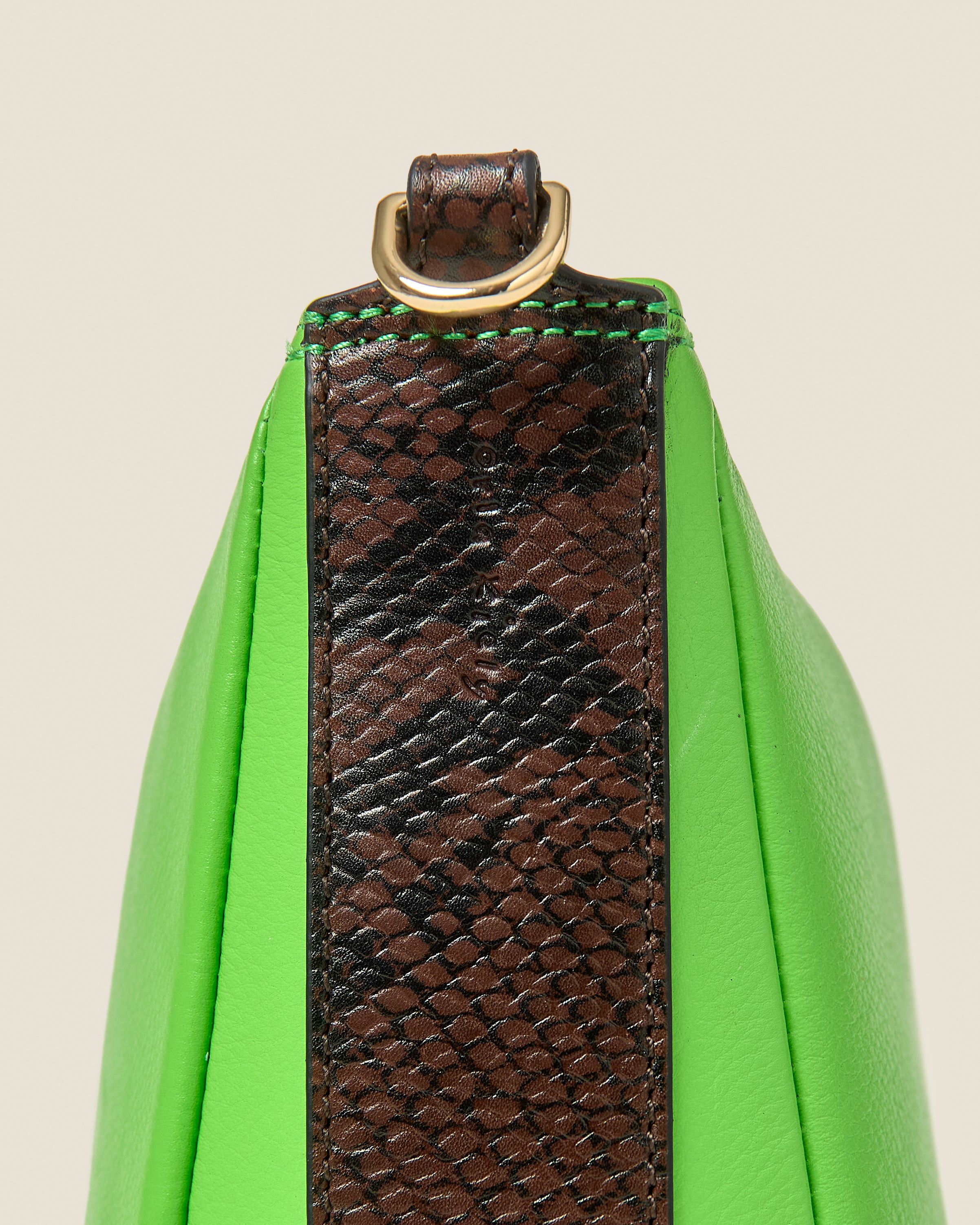 Small Softie Leather Shoulder Bag - Lawn Green