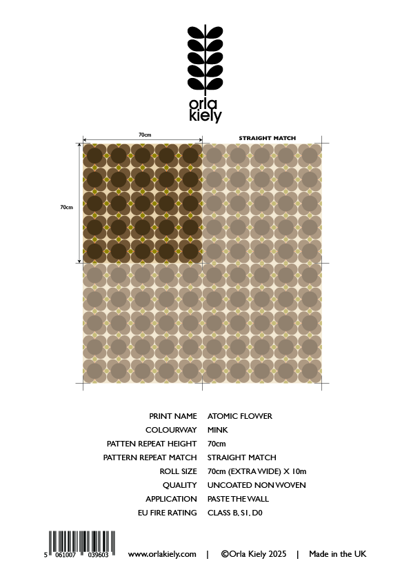 Atomic Flower Mink Wallpaper Sample