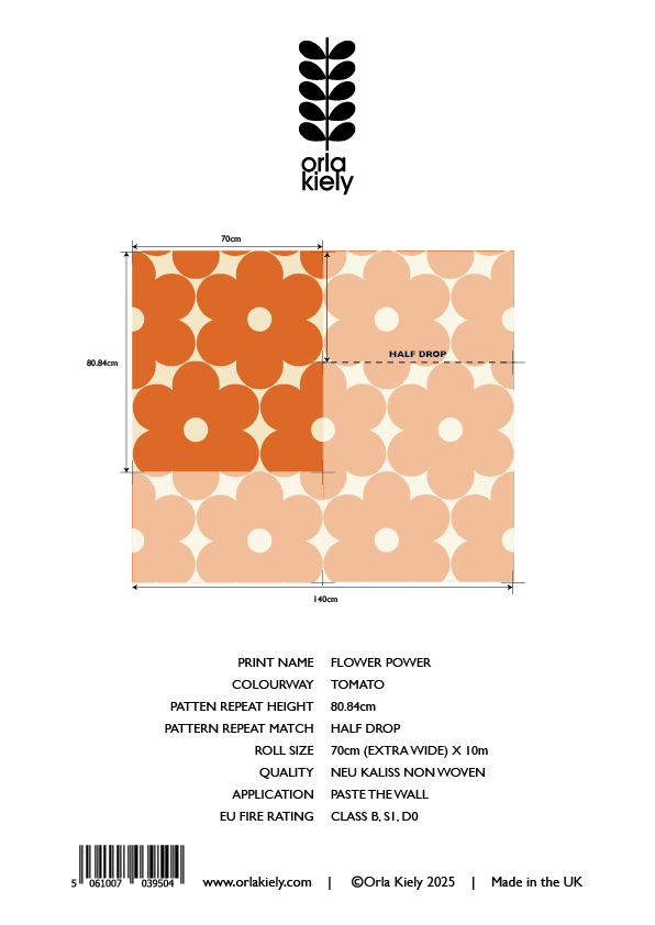 Flower Power Tomato Wallpaper Sample