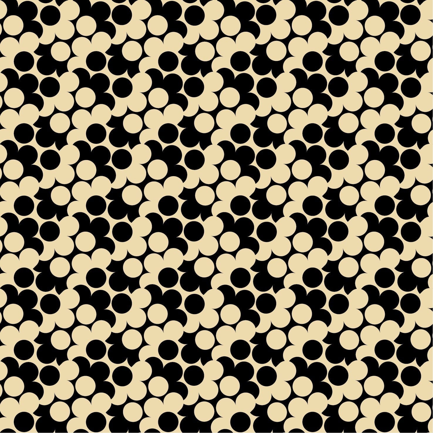 Puzzle Flower Mono Wallpaper