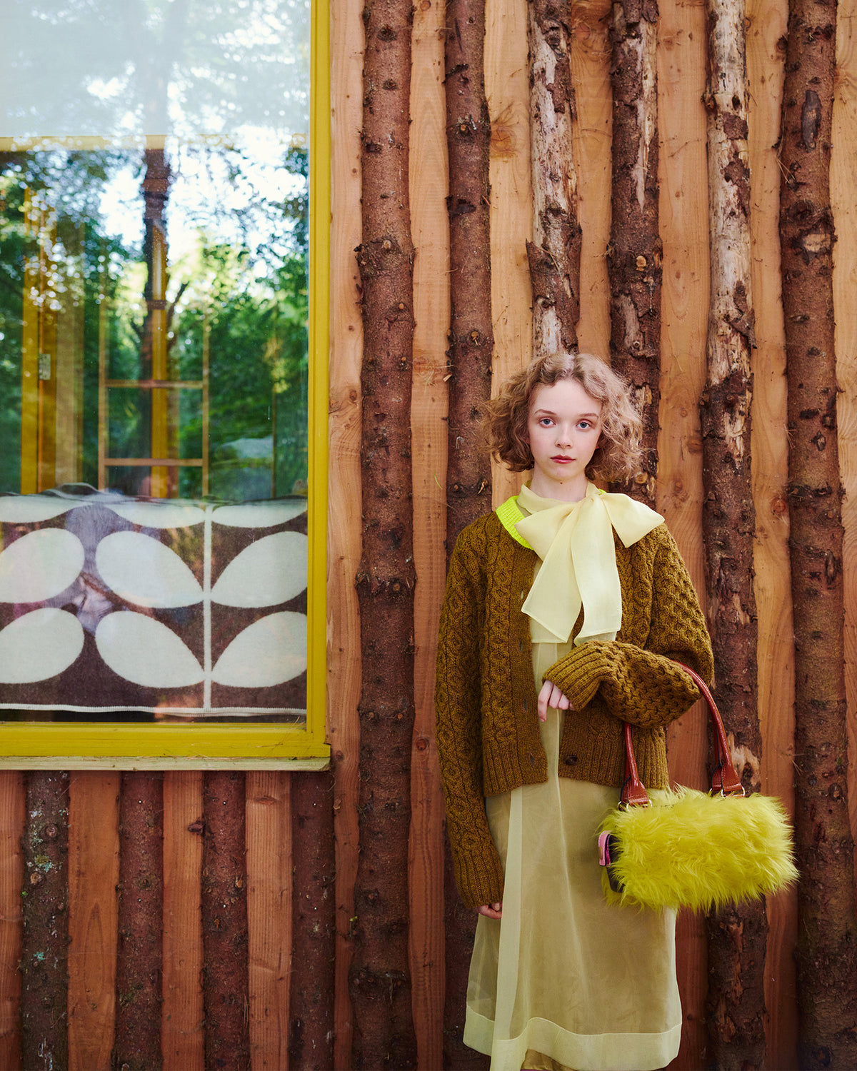 Mini Pockety Sheepskin Shoulder Bag - OK Colourblock Chocolate