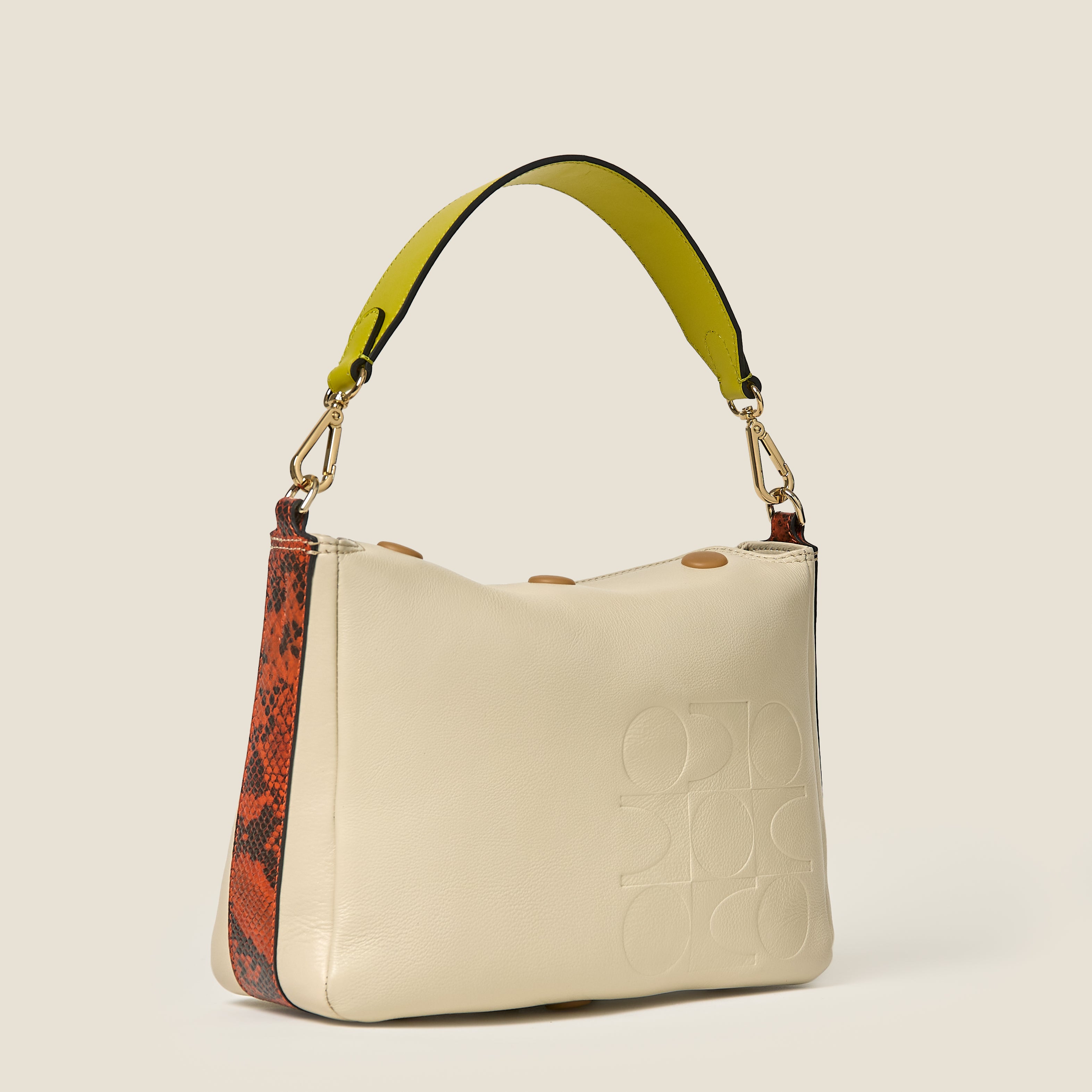 Small Softie Leather Shoulder Bag - White Crème