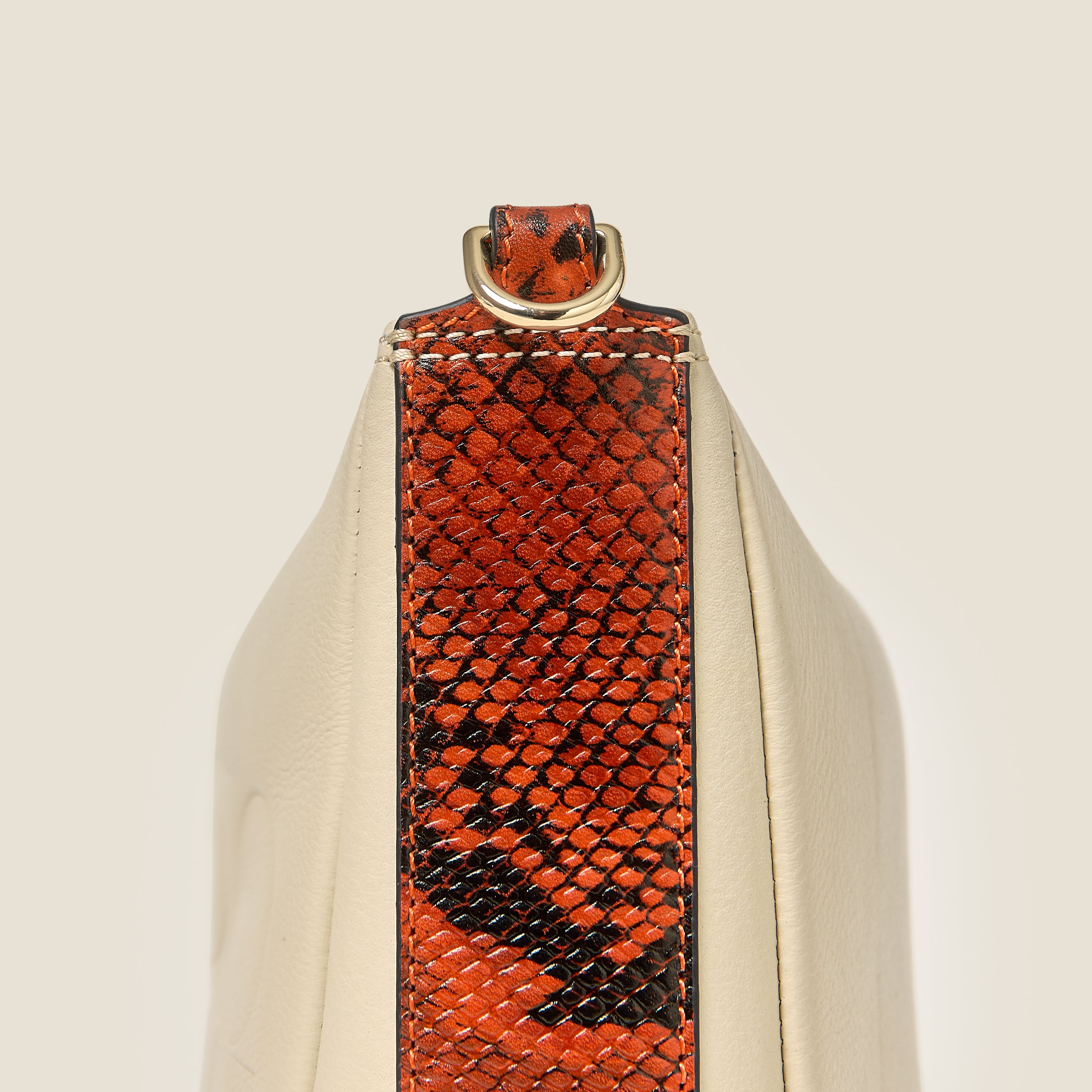 Small Softie Leather Shoulder Bag - White Crème