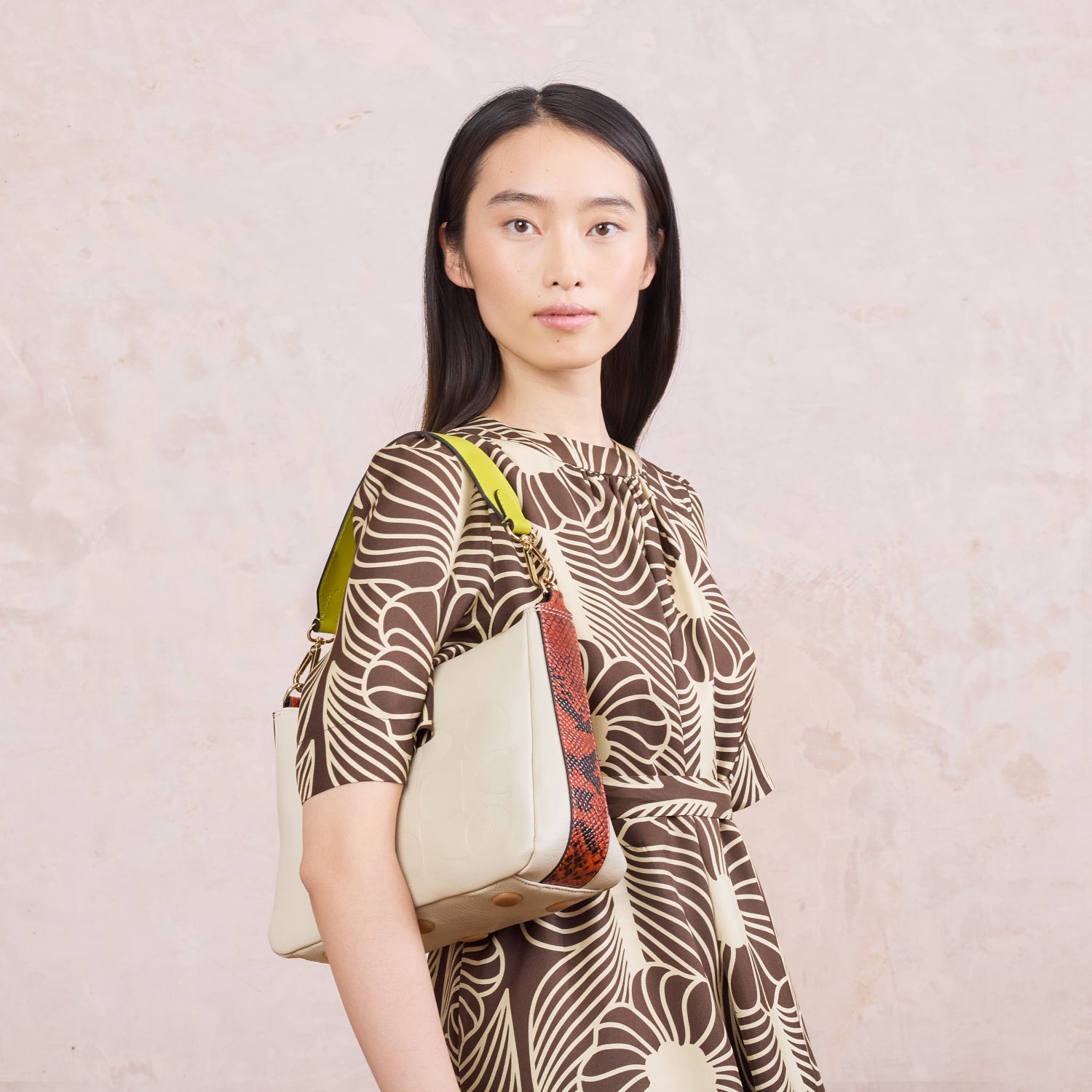 Small Softie Leather Shoulder Bag - White Crème