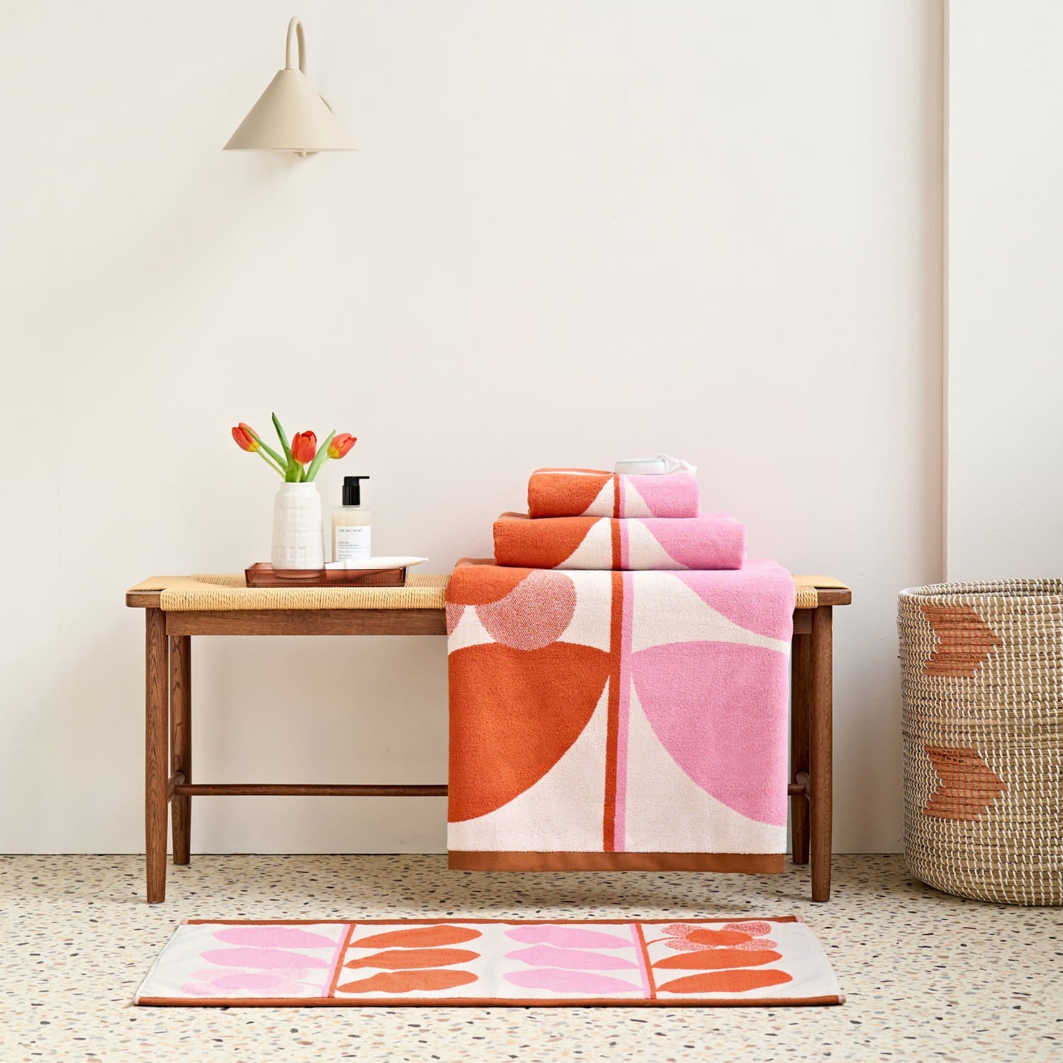Stem Bloom Duo Towels - Blush