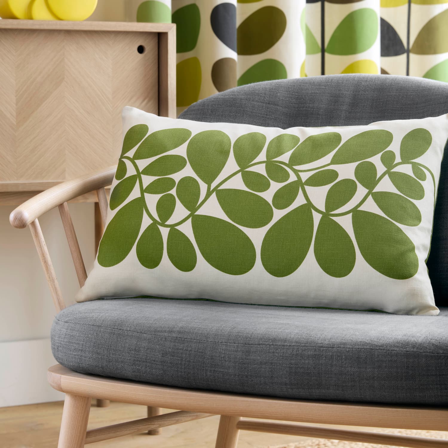 Sycamore Stripe Cushion - Dill Green