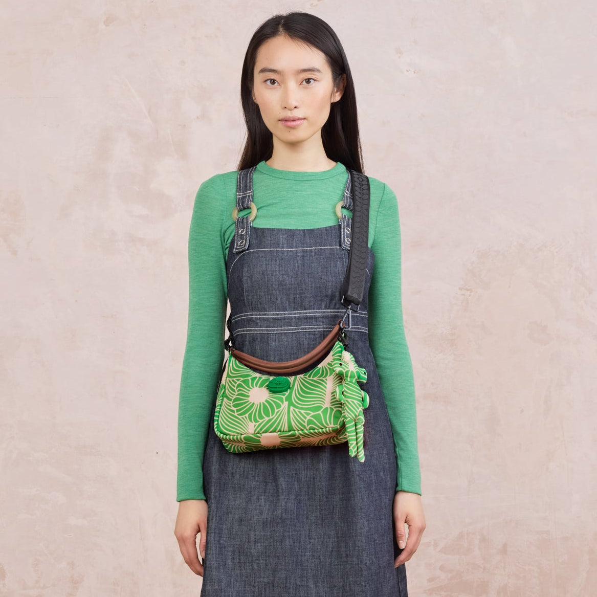 Venn Mini Shoulder Bag & Martian Charm Bundle - Moonflower Spring Green