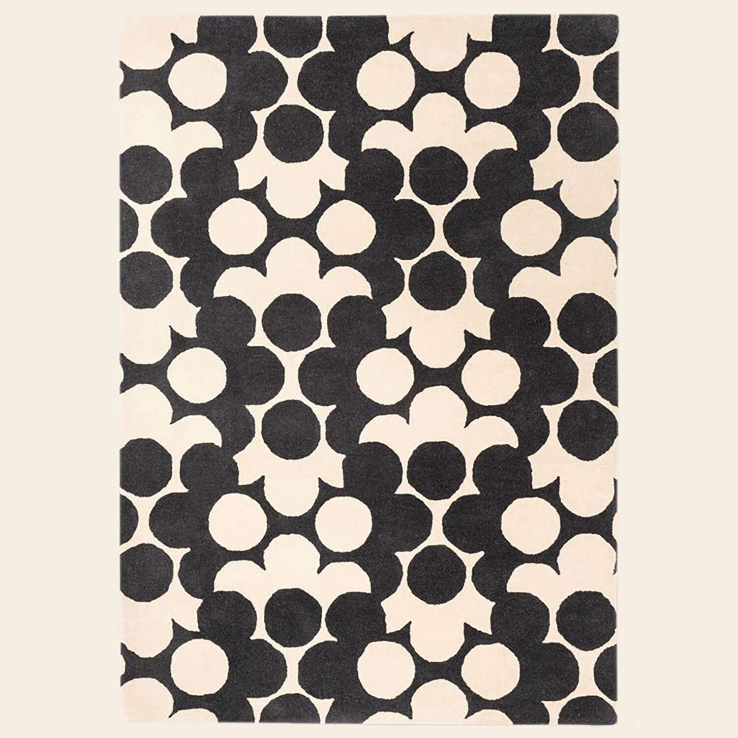 Slate Puzzle Flower Rug