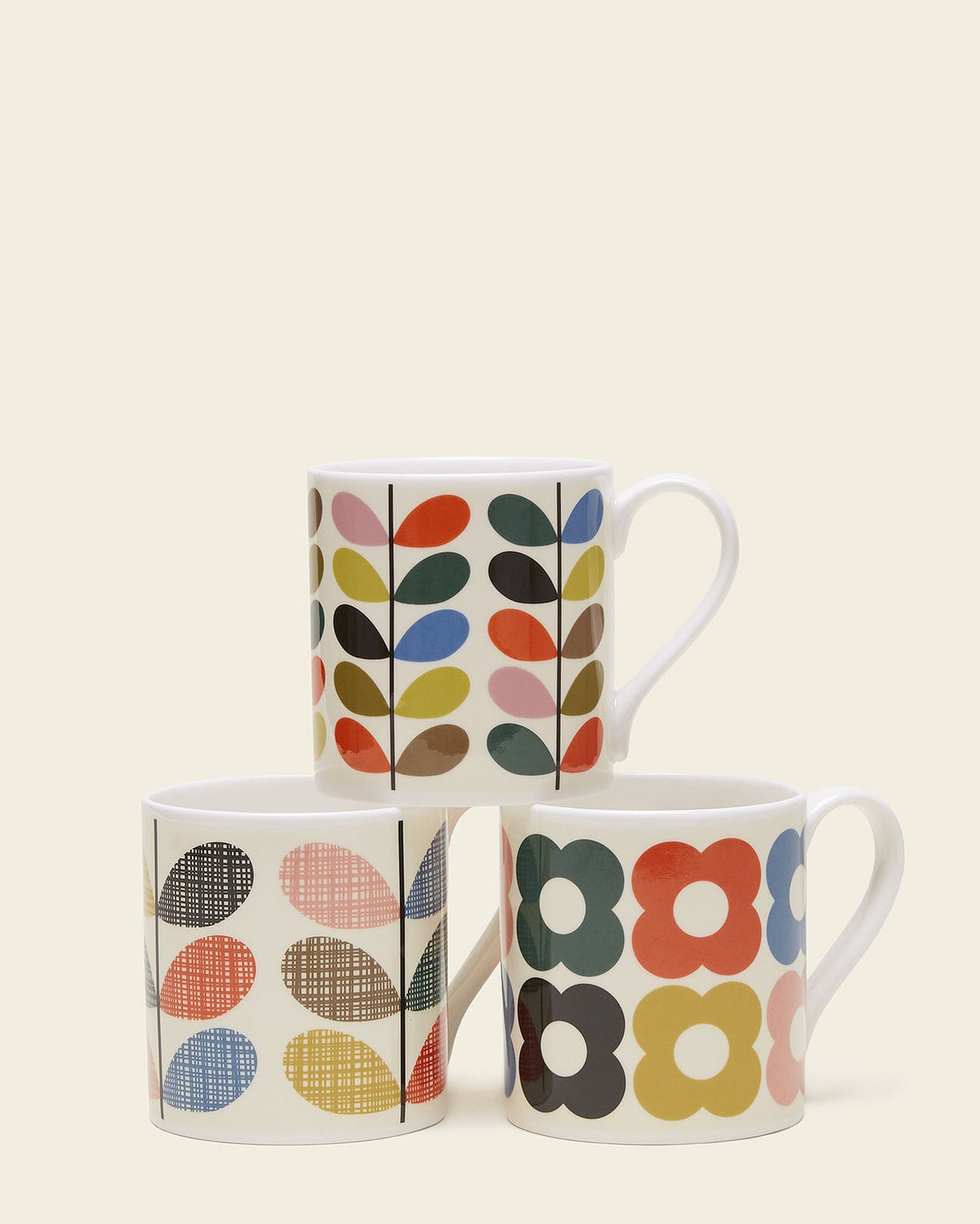 Standard Mug Set of 3 - Modern Classic Stem