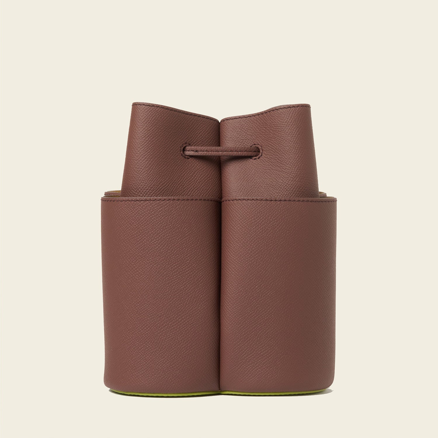 Medium Flower Petal Leather Crossbody Bag - Dark Brown