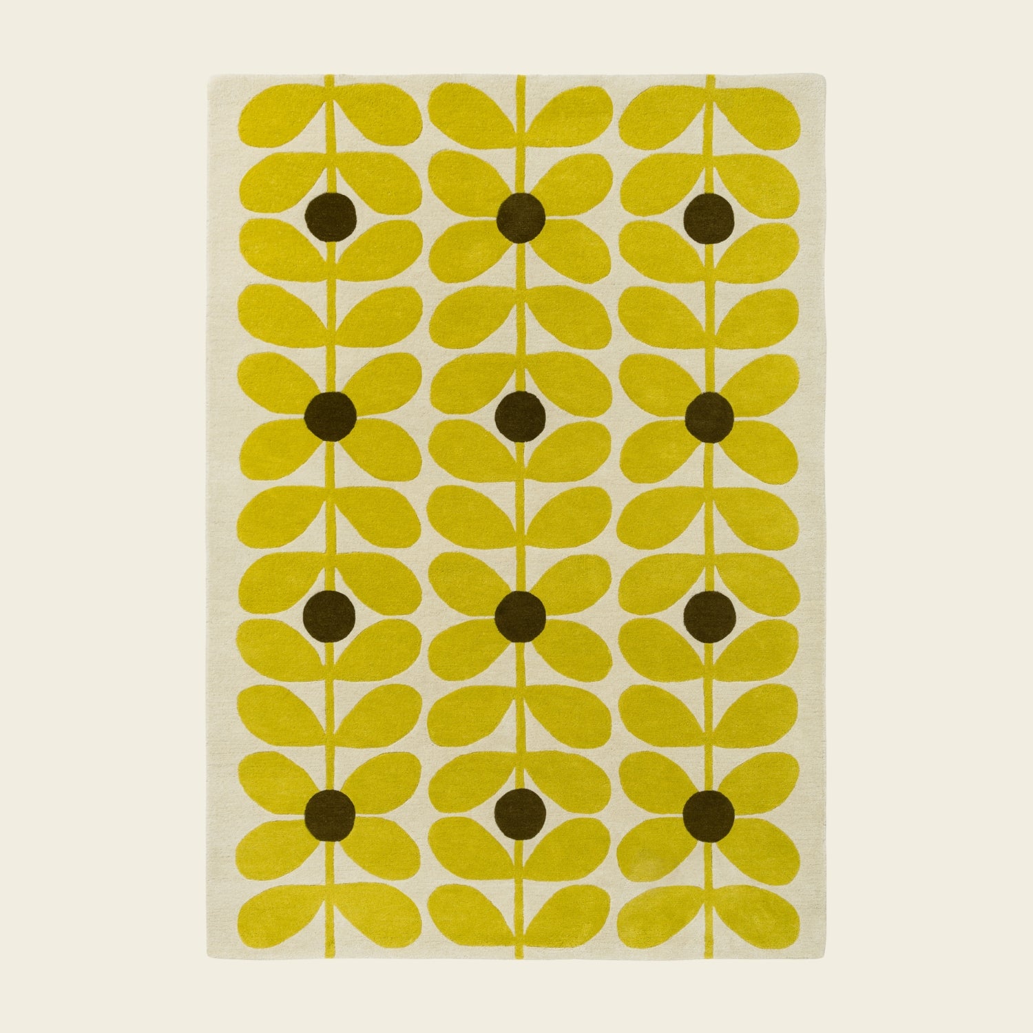 Sixties Stem Rug - Yellow