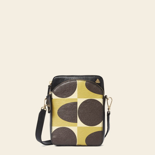 Product Image of Orla Kiely Portia Tall Crossbody Bag in Chestnut Spot Square