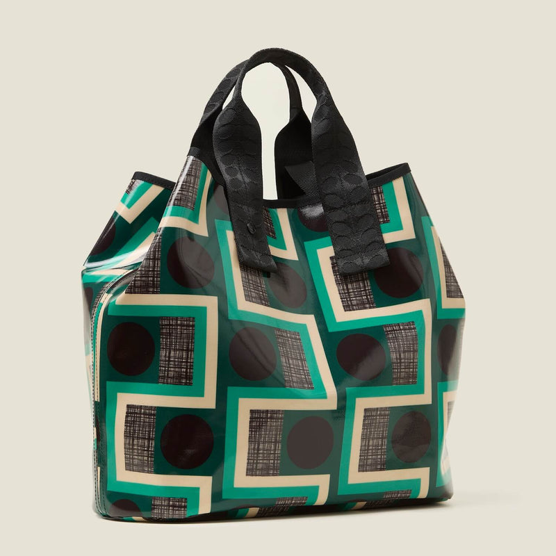 Carryall Large Tote - Balcony Spot Emerald