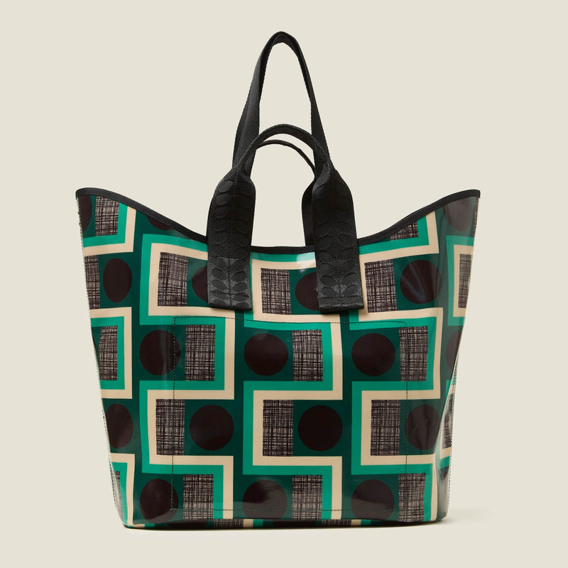 Carryall Large Tote - Balcony Spot Emerald