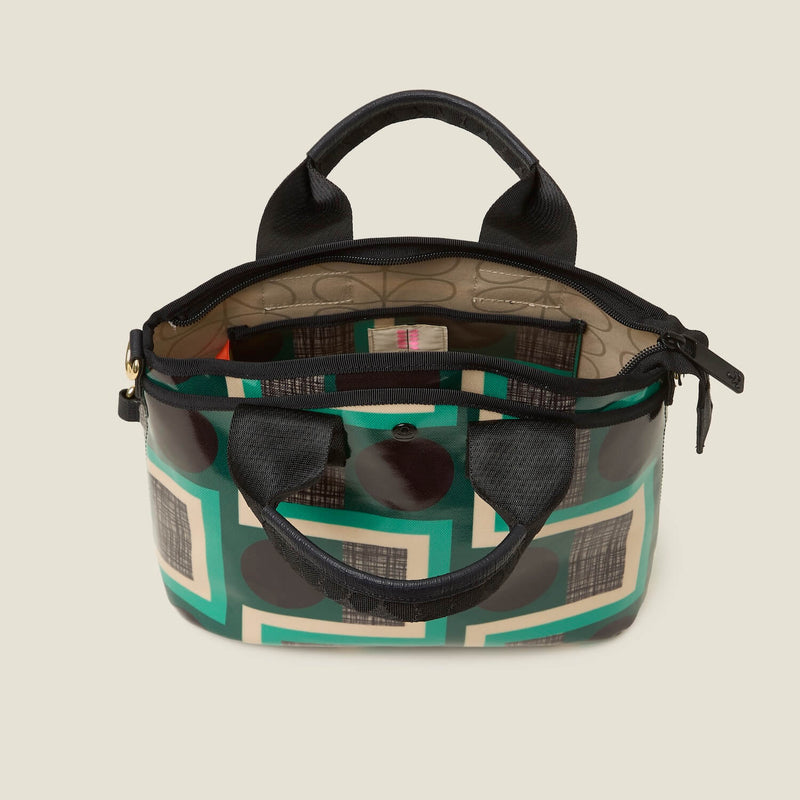 Hand Carry Handbag - Balcony Spot Emerald