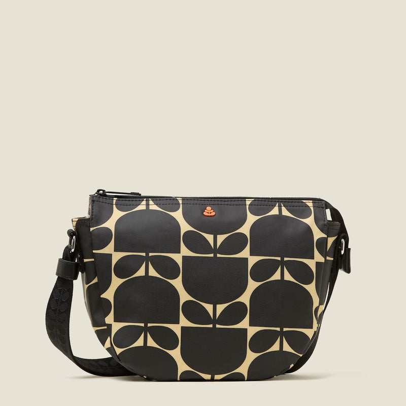 Rounder Crossbody - Block Flower Monochrome