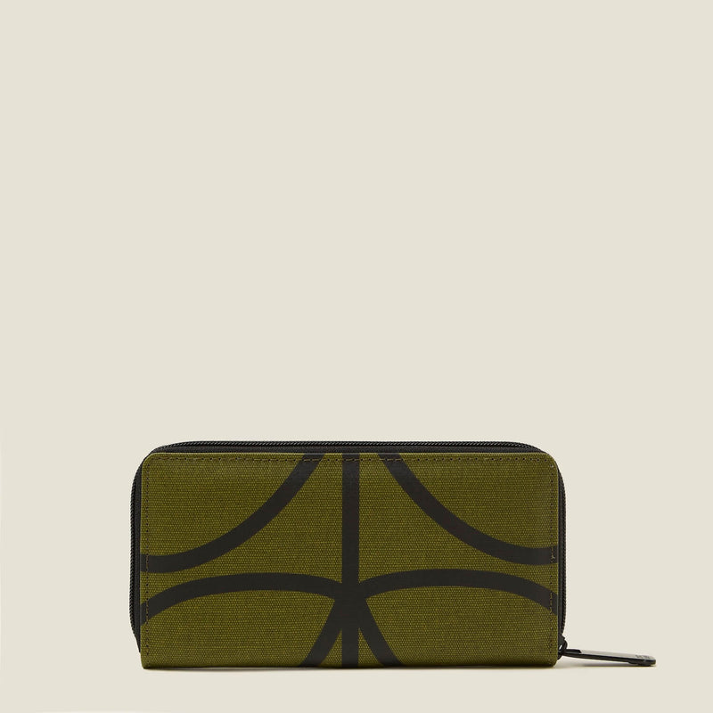 Forget Me Not Wallet - Giant Linear Stem Olive