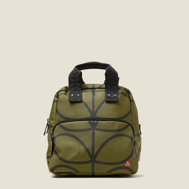 Mini Lotta Backpack - Giant Linear Stem Olive