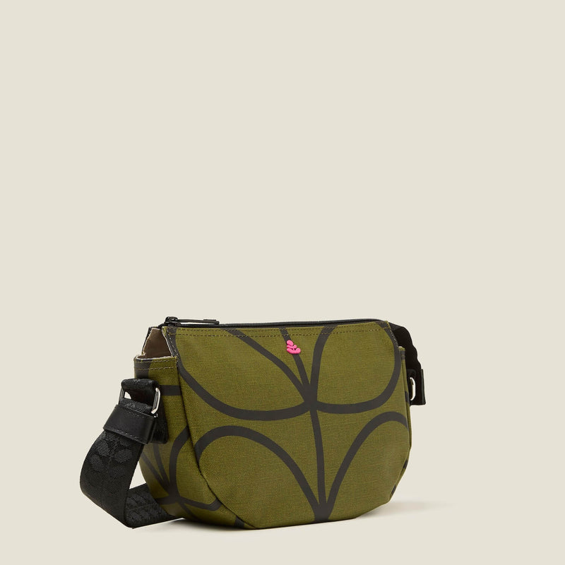 Mini Rounder Crossbody - Giant Linear Stem Olive