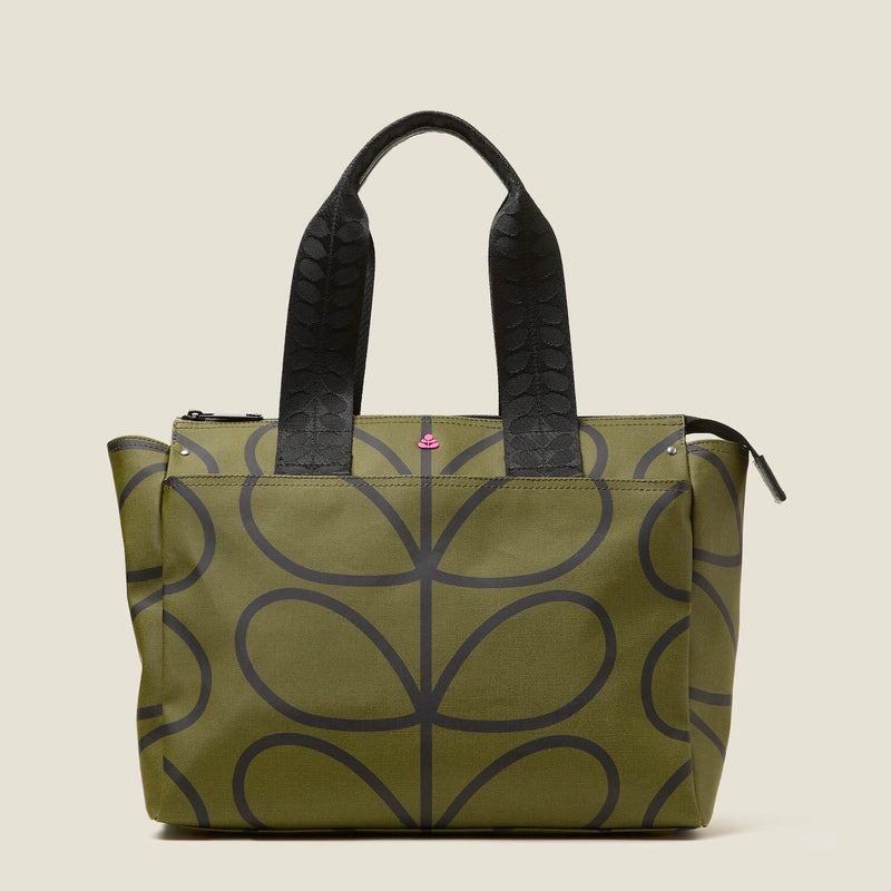 Walker Tote - Giant Linear Stem Olive