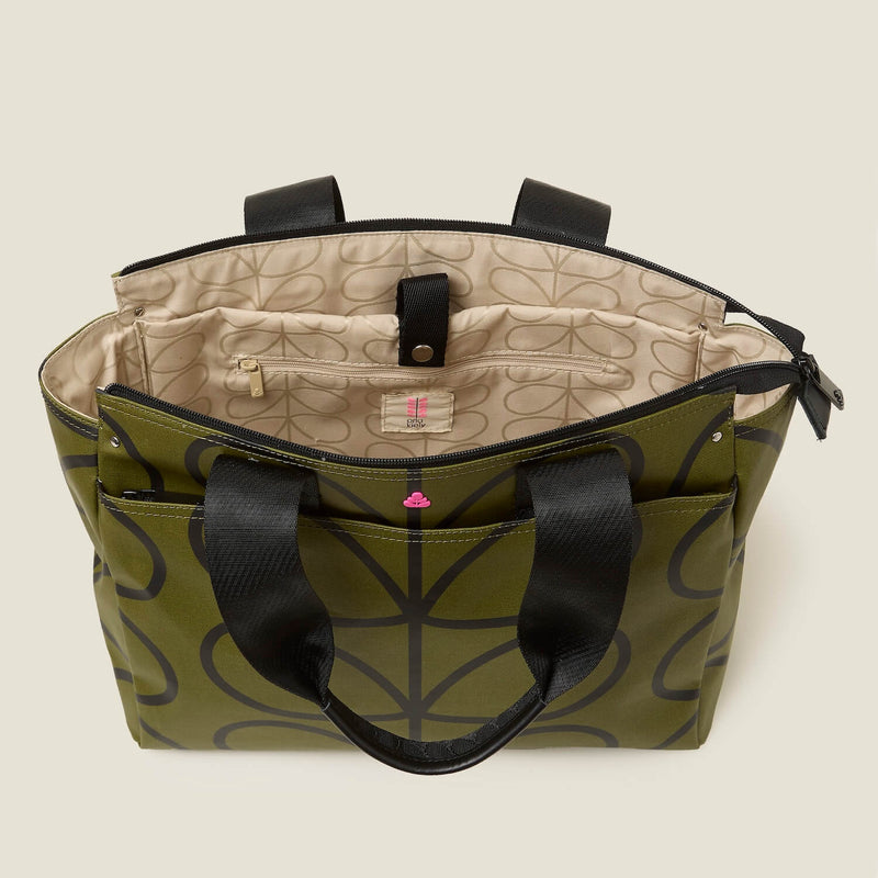 Walker Tote - Giant Linear Stem Olive