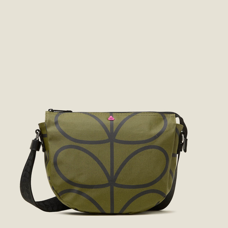 Rounder Crossbody - Giant Linear Stem Olive