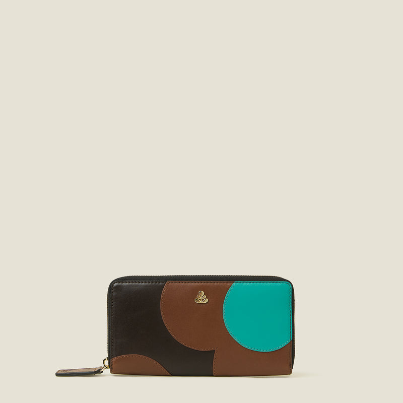 Forget Me Not Wallet - Spot Flower Walnut