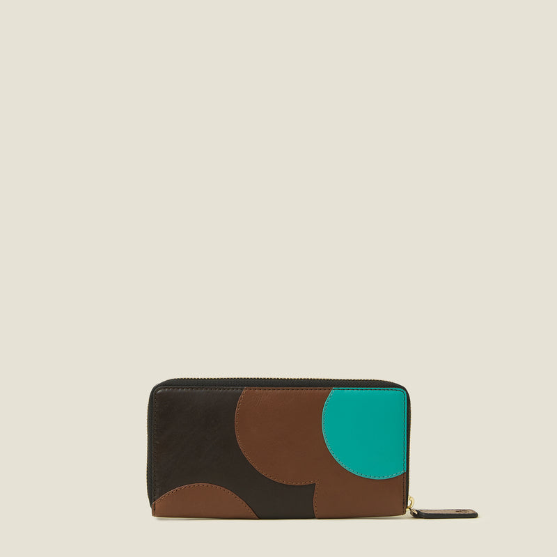 Forget Me Not Wallet - Spot Flower Walnut