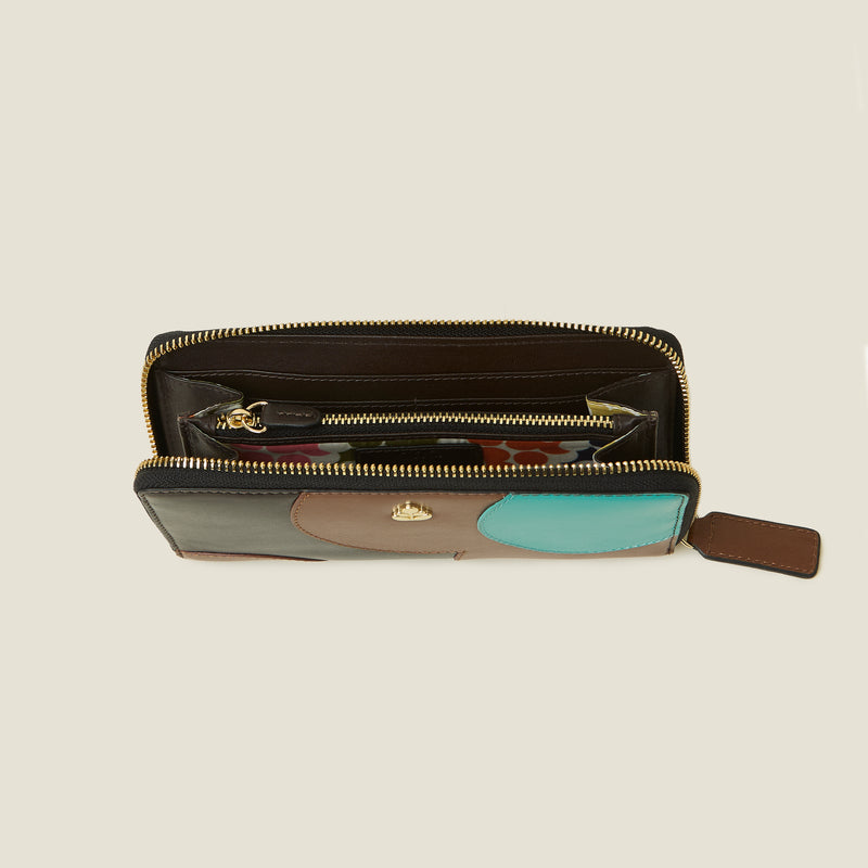 Forget Me Not Wallet - Spot Flower Walnut