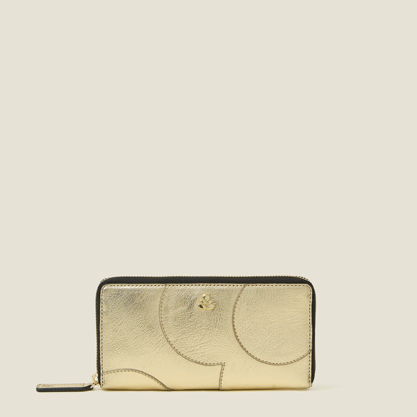 Forget Me Not Wallet - Spot Flower Gold