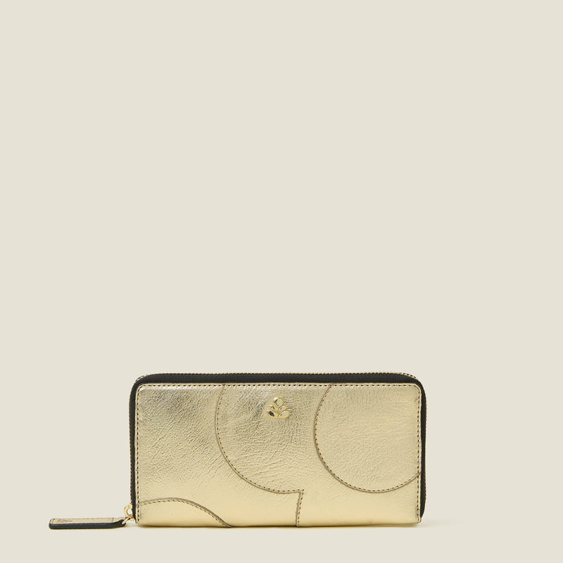 Forget Me Not Wallet - Spot Flower Gold