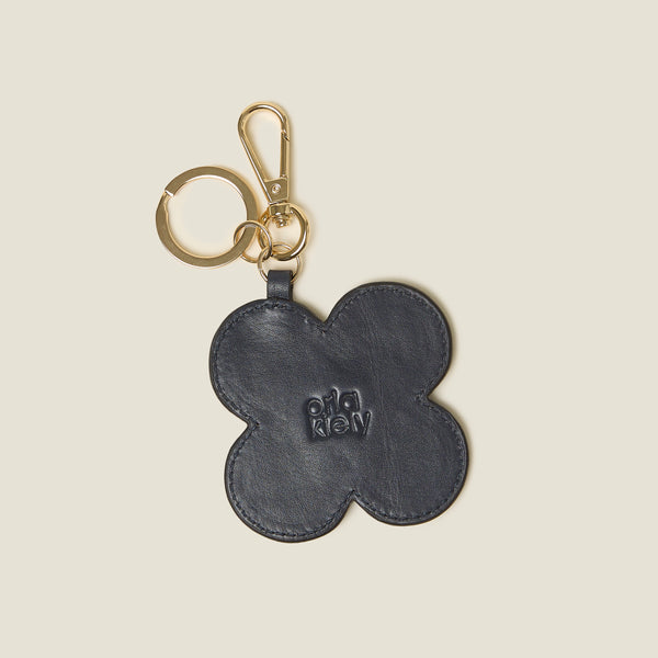 Spot Flower Key Ring - Navy