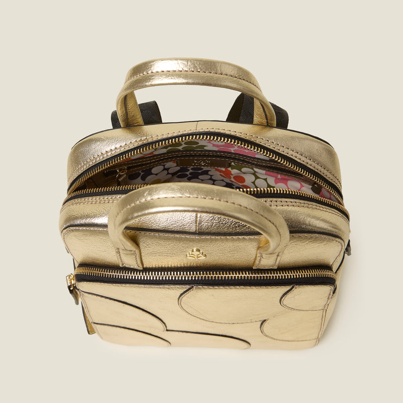 Emilia Petite Backpack - Spot Flower Gold