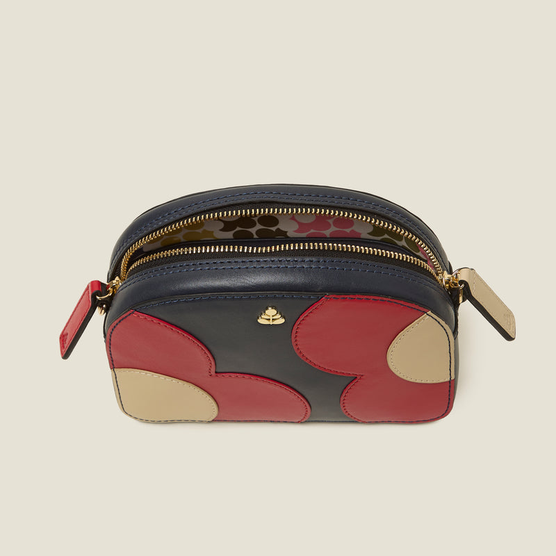 Babaluna Crossbody - Spot Flower Navy