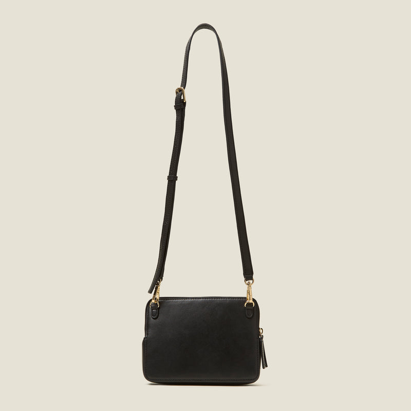 Portia East Crossbody - Embossed Stem Navy