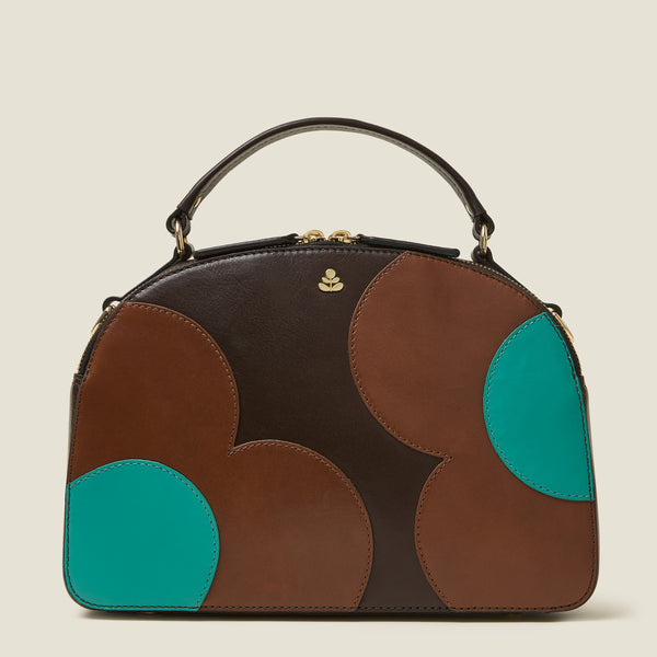 Lunex Shoulder Sling Bag - Spot Flower Walnut