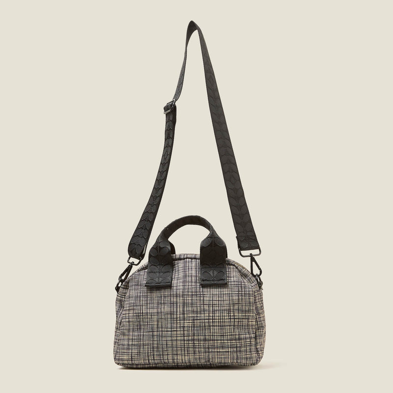 Radial Handbag - Scribble Print Black