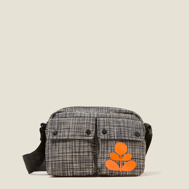 Angle Camera Bag - Scribble Print Black