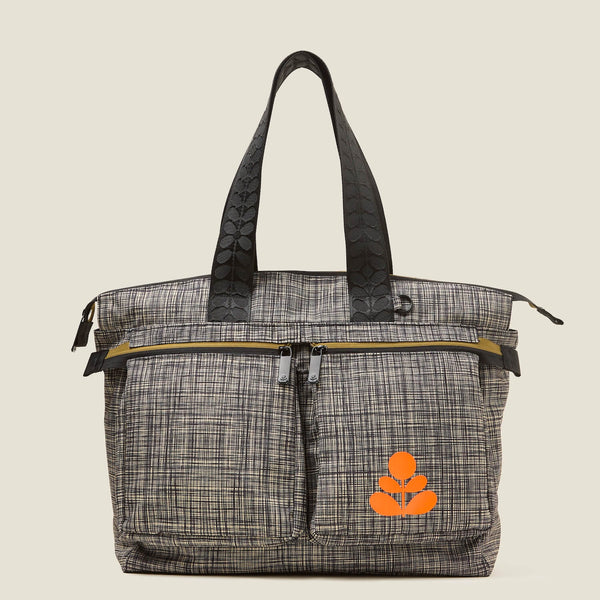 Axis Tote - Scribble Print Black