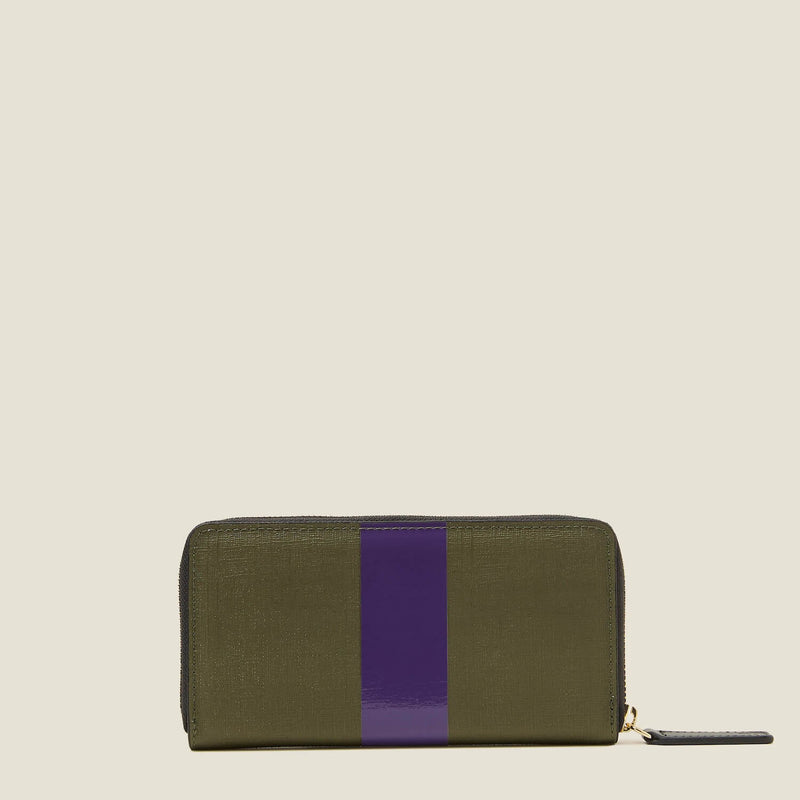 Forget Me Not Wallet - Shiny Stripe Spruce Purple