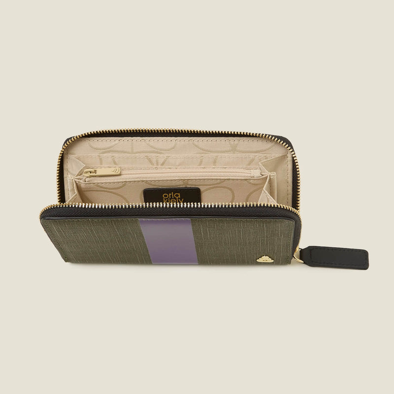 Forget Me Not Wallet - Shiny Stripe Spruce Purple