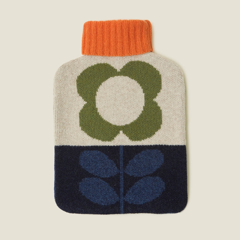 Hot Water Bottle Cover - Flower Stem Midnight